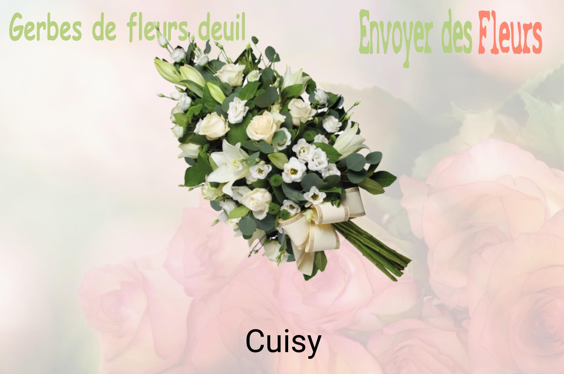 Gerbe de fleurs de deuil livrée à Cuisy
